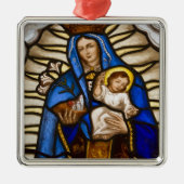 エクアドル、キト。翼のあるヴァージン メタルオーナメント (正面)