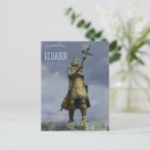 エクアドル クエンカのフイナ・カパック像 ポストカード (スタンド正面)