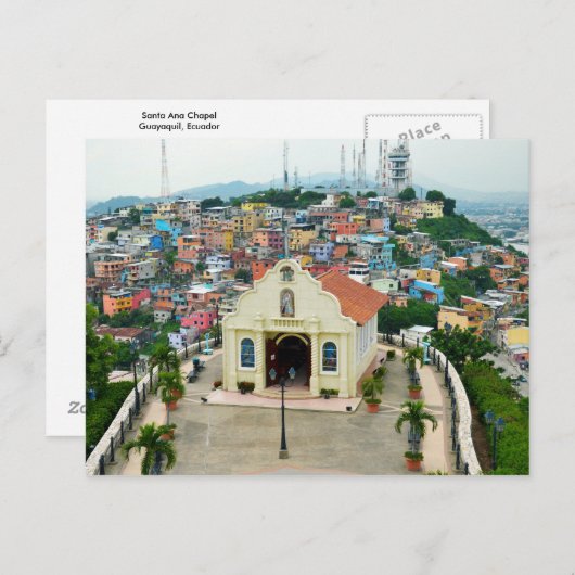 エクアドル,グアヤキル,サンタアナ礼拝堂 ポストカード (正面/裏面)