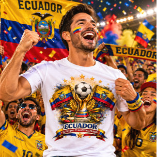 エクアドル サッカー ファン フットボール サポーター プライド Tシャツ