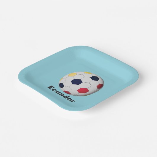 エクアドル サッカー ペーパープレート (傾斜あり)