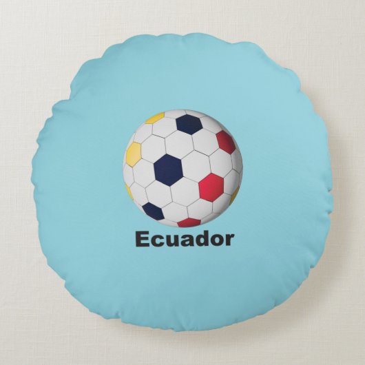 エクアドル サッカー ラウンドクッション (正面)