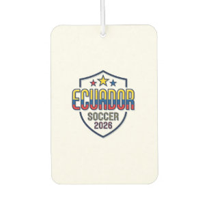 エクアドル サッカー 2026 サッカー 太字 国名 タイポグラフィ カーエアーフレッシュナー