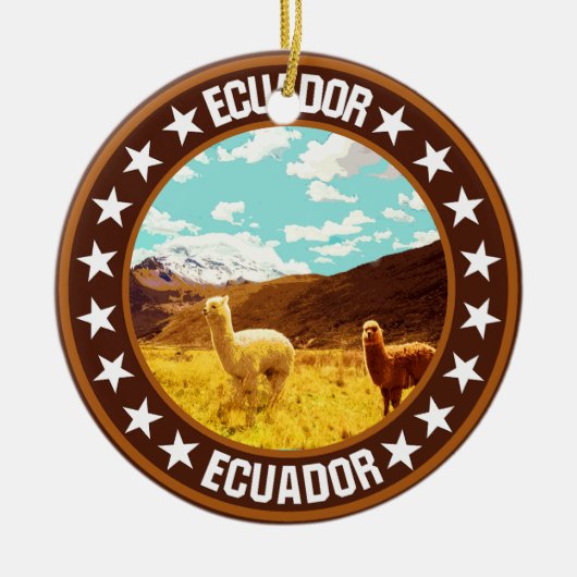 エクアドル セラミックオーナメント (正面)