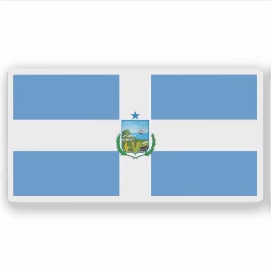 エクアドル・マンタ国旗 シール (正面)