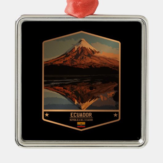 エクアドル メタルオーナメント (正面)