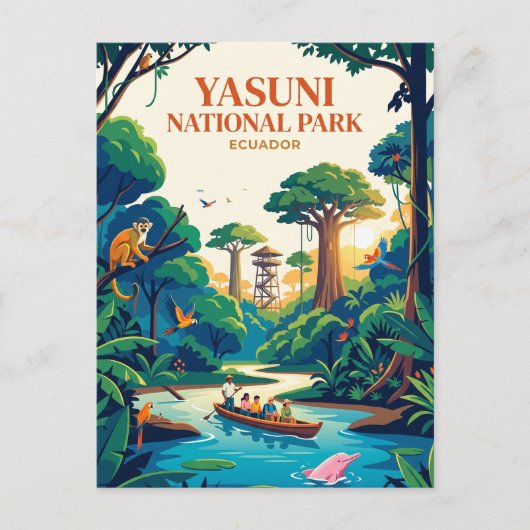 エクアドル ヤスニ国立公園 ポストカード (正面)