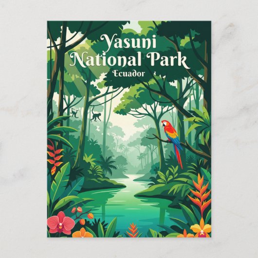 エクアドル ヤスニ国立公園 ポストカード (正面)