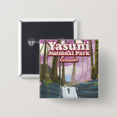 エクアドル ヤスニ国立公園 缶バッジ (正面&裏面)