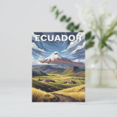 エクアドル 火山の通り 旅行 ポストカード (スタンド正面)