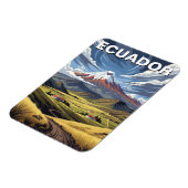エクアドル 火山の通り 旅行 マグネット (左側)