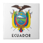 エクアドル-記号か紋章付き外衣か旗または色または紋章 タイル (正面)