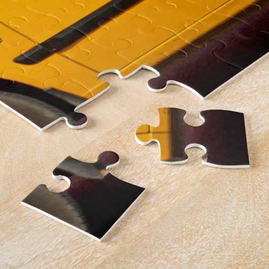 エクアドル、黄色のタクシーと落書き ジグソーパズル (側面)