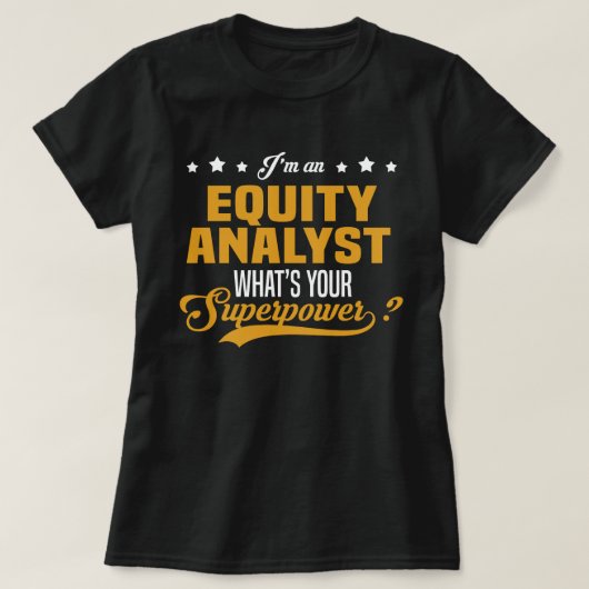 エクイティ・アナリスト Tシャツ (デザイン正面)
