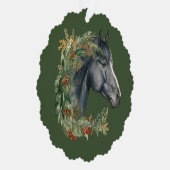 エクエストリアンフェスティバルクリスマスリースホースホリデー オーナメントカード (右)