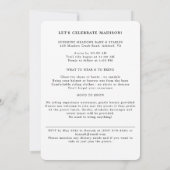 エクエストリアンブライダルシャワーライドバラエレガントな結婚式 招待状 (裏面)