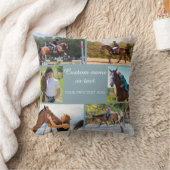 エクエストリアン6フォトコラージブルーキープスクッション クッション (ブランケット)