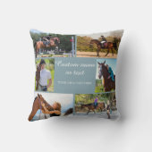 エクエストリアン6フォトコラージブルーキープスクッション クッション (裏面)