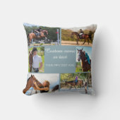 エクエストリアン6フォトコラージブルーキープスクッション クッション (正面)