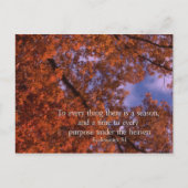 エククレシアテス3:1シーズンのあらゆることに ポストカード (正面)