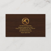 エクサイトウッドグレインフェイク金ゴールドプレート大工 名刺 (裏面)