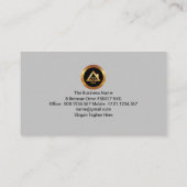 エクサイトグレーマーブルテクスチャ建物請負業者 名刺 (裏面)