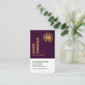 エクサイトパープルグランジ金ゴールドカトレリーケータリング 名刺 (スタンド正面)