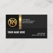 エクサイトブラックシェーズ金ゴールドストライプタクシードライバー 名刺 (裏面)