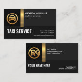 エクサイトブラックシェーズ金ゴールドストライプタクシードライバー 名刺 (正面/裏面)