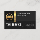 エクサイトブラックシェーズ金ゴールドストライプタクシードライバー 名刺 (正面)