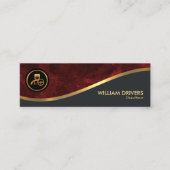 エクサイト金ゴールドウェーブレッドグランジ運転手 スキニー名刺 (正面)