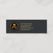 エクサイト金ゴールドウェーブレッドグランジ運転手 スキニー名刺 (裏面)