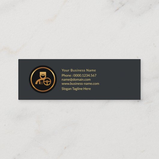 エクサイト金ゴールドウェーブレッドグランジ運転手 スキニー名刺 (裏面)