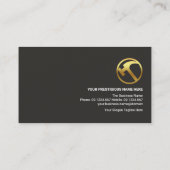 エクサイト金ゴールドルーフトップモチーフハンディマン建築 名刺 (裏面)