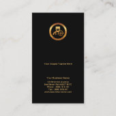 エクサイト金ゴールド写真フレームモダンチャフー 名刺 (裏面)