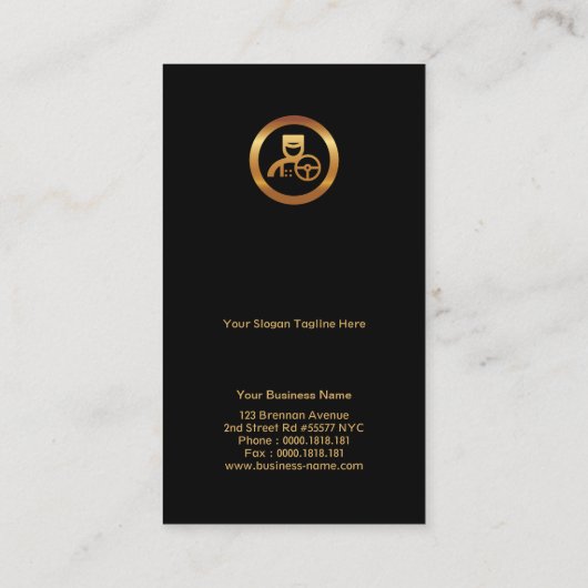 エクサイト金ゴールド写真フレームモダンチャフー 名刺 (裏面)