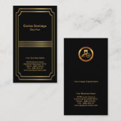 エクサイト金ゴールド写真フレームモダンチャフー 名刺 (正面/裏面)