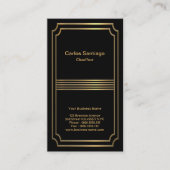 エクサイト金ゴールド写真フレームモダンチャフー 名刺 (正面)