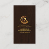 エクサイト金ゴールド建物ウッドグレンハンディマン 名刺 (裏面)