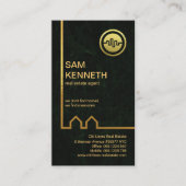 エクサイト金ゴールド建物ライングリーングランジ不動産仲介業者 名刺 (正面)