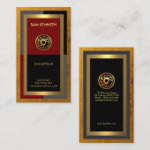 エクサイ独占的ト金ゴールド長方形運転手 名刺 (正面/裏面)