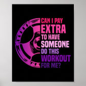 エクササイズおもしろいトレーニング女性 ポスター (正面)