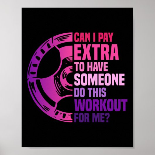 エクササイズおもしろいトレーニング女性 ポスター (正面)