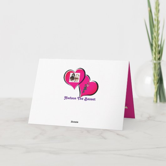 エクササイズおもしろいバレンタインデイカード(Basset Hound付き) シーズンカード (裏面)