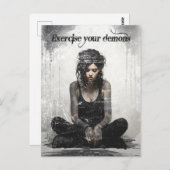 エクササイズお前の悪魔タトゥーガール ポストカード (正面/裏面)