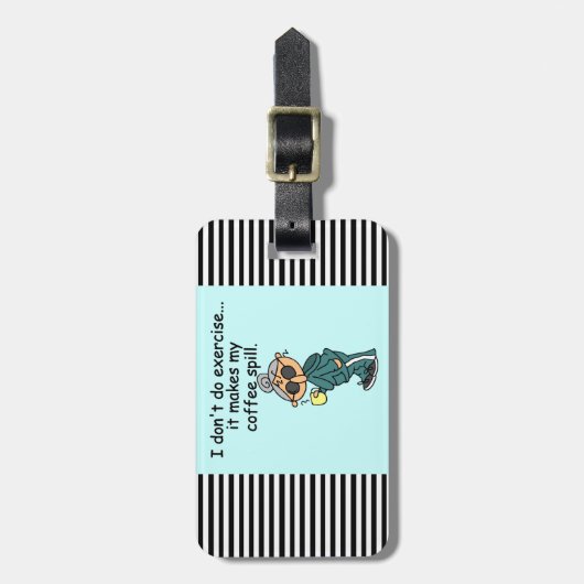 エクササイズしない別の理由 ラゲッジタグ (正面縦)