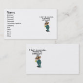 エクササイズしない別の理由 名刺 (正面/裏面)