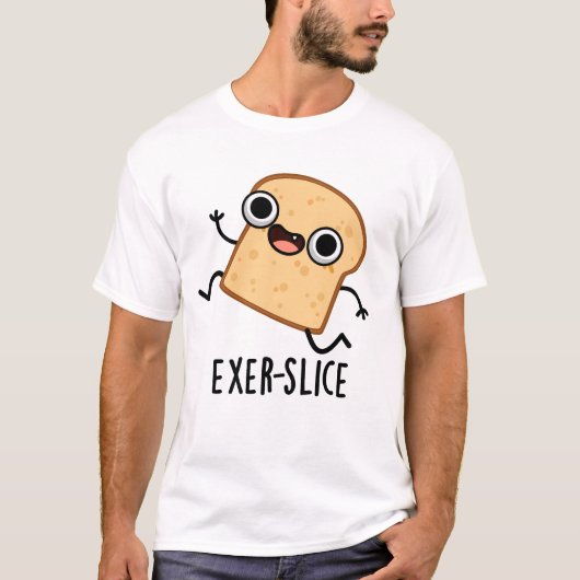 エクササイズするパンのパロディ Tシャツ (正面)