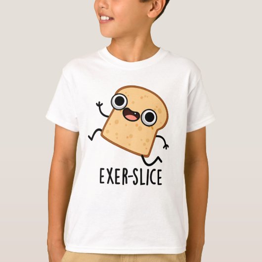 エクササイズするパンの面白パロディ Tシャツ (正面)