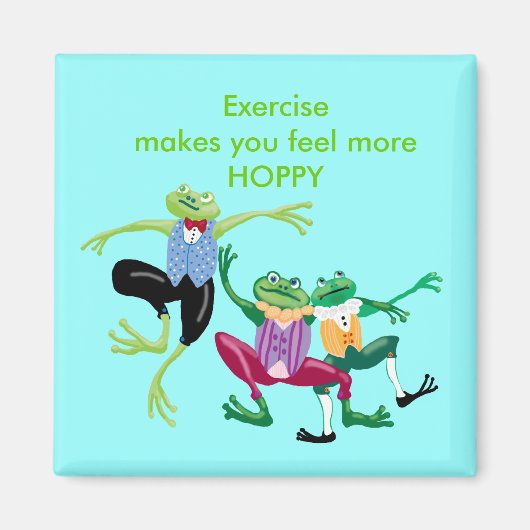 エクササイズでホッ感じピーが増える マグネット (正面)